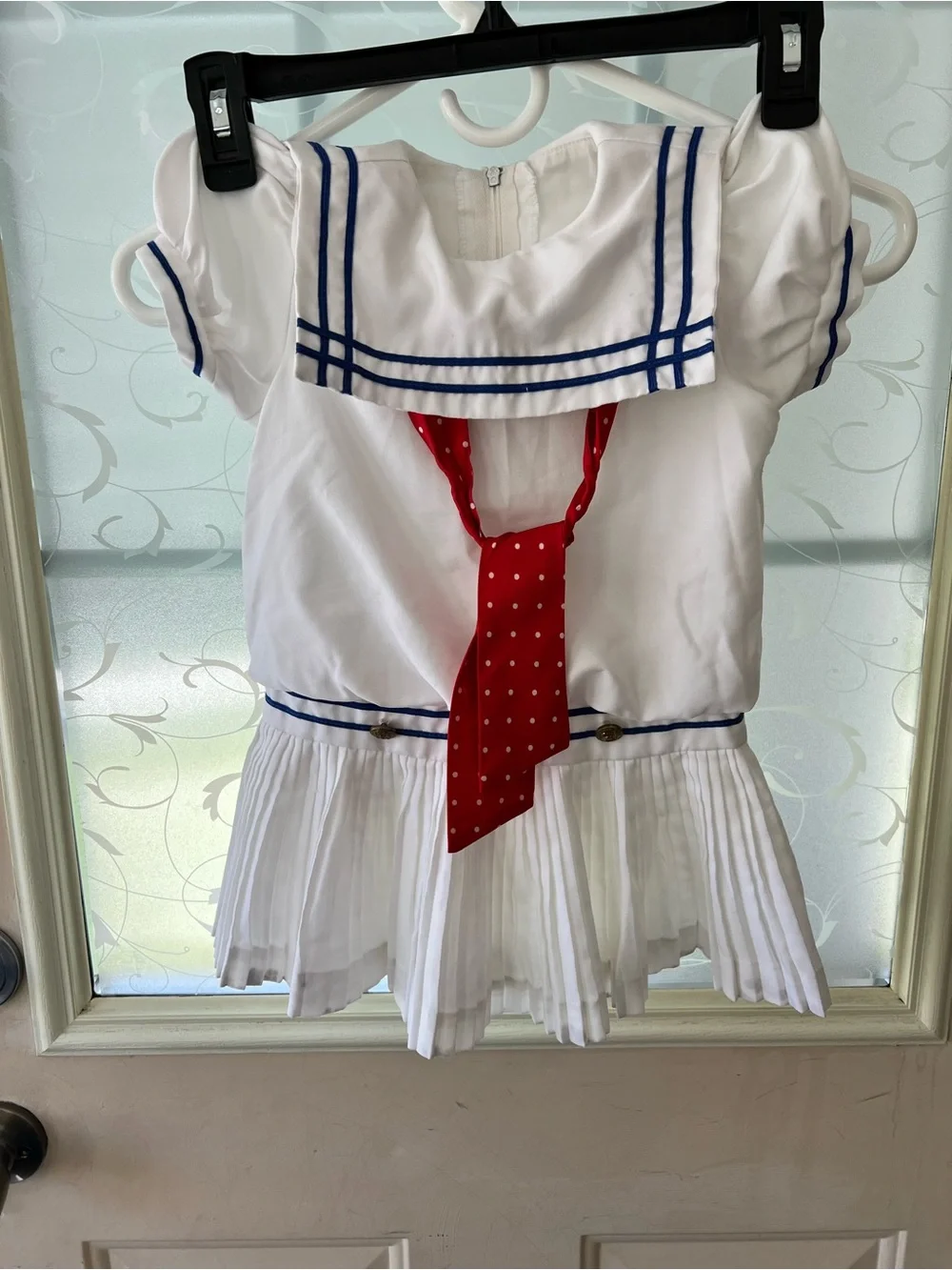 Vintage Dorissa of Miami 4T nautical sailor dress. Classic white drop waist.